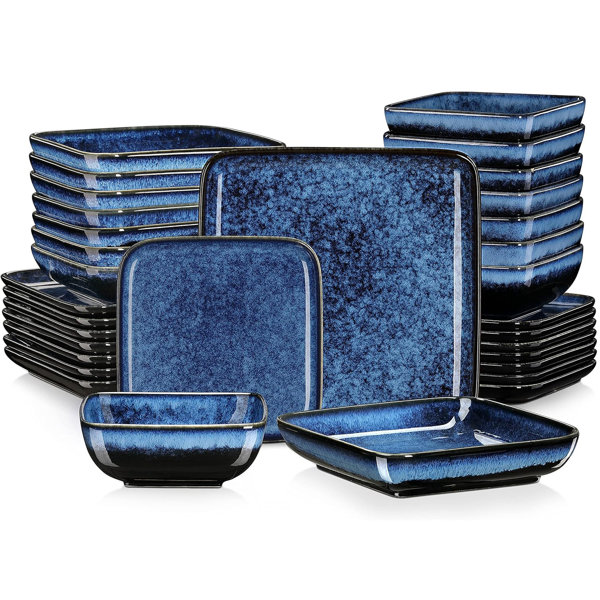 Square dinnerware sets for 8 sale